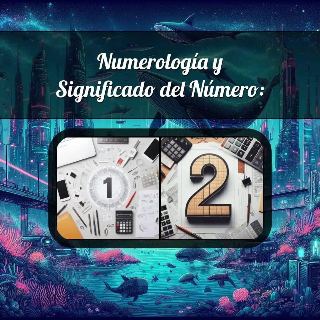 Una imágen que muestra el número 12 con los dos numeros que lo componen, la imagen muestra un fondo adecuado tras cada numero para reflejar mejor su significado.