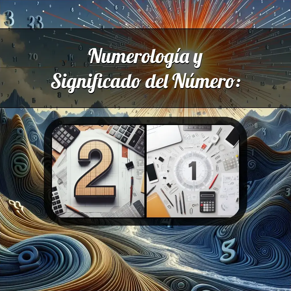 Una imágen que muestra el número 21 con los dos numeros que lo componen, la imagen muestra un fondo adecuado tras cada numero para reflejar mejor su significado.