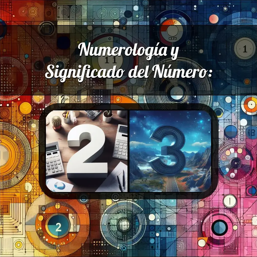 Una imágen que muestra el número 23 con los dos numeros que lo componen, la imagen muestra un fondo adecuado tras cada numero para reflejar mejor su significado.