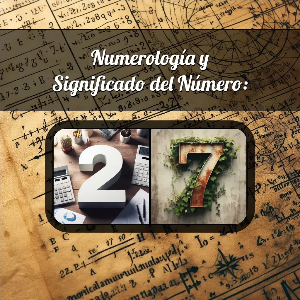 Una imágen que muestra el número 27 con los dos numeros que lo componen, la imagen muestra un fondo adecuado tras cada numero para reflejar mejor su significado.