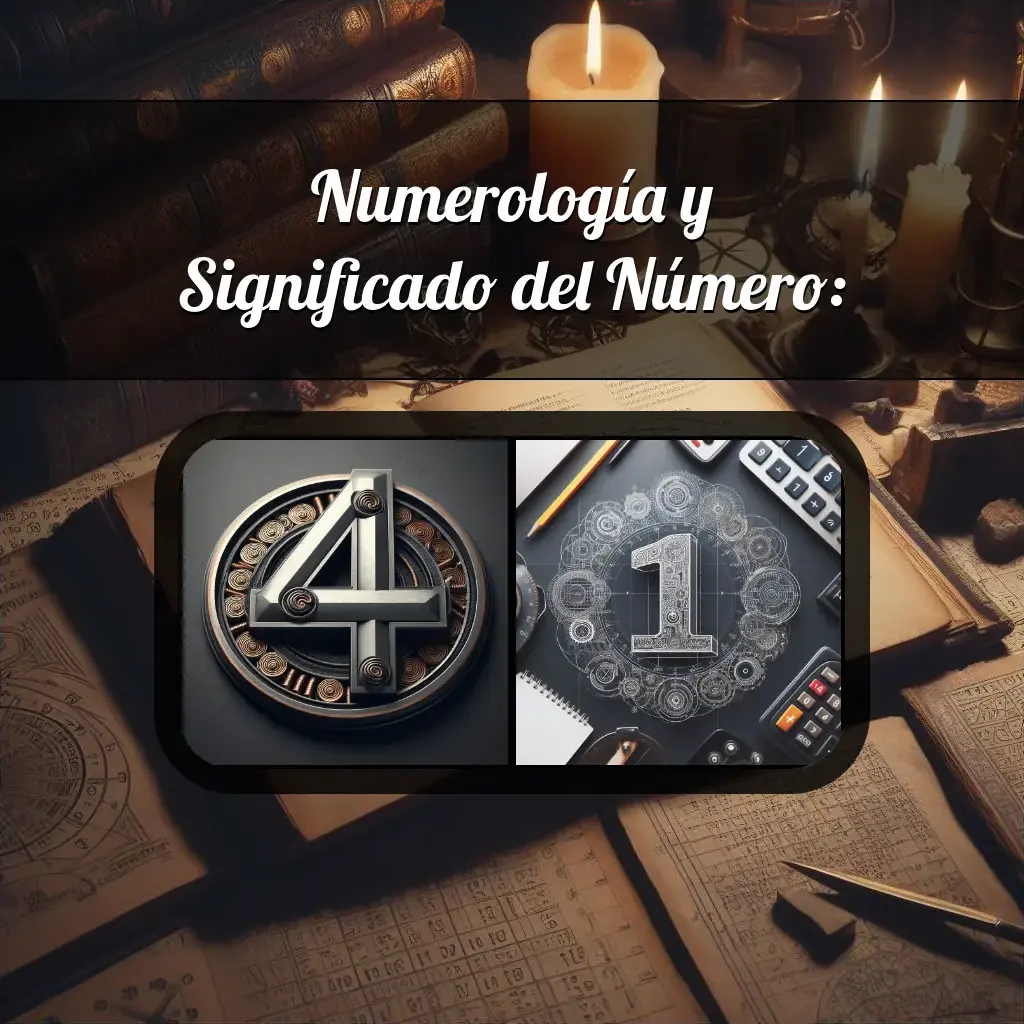 Una imágen que muestra el número 41 con los dos numeros que lo componen, la imagen muestra un fondo adecuado tras cada numero para reflejar mejor su significado.