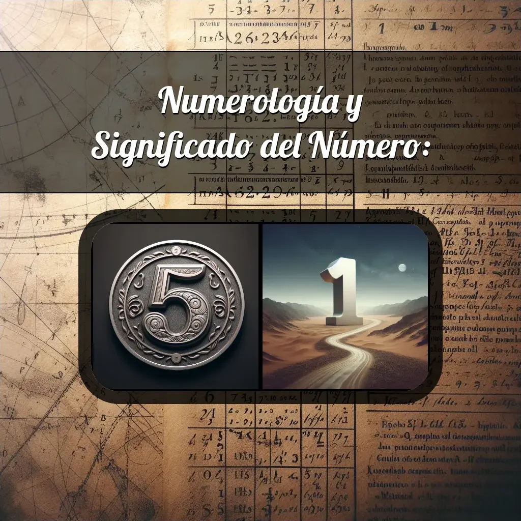 Una imágen que muestra el número 51 con los dos numeros que lo componen, la imagen muestra un fondo adecuado tras cada numero para reflejar mejor su significado.