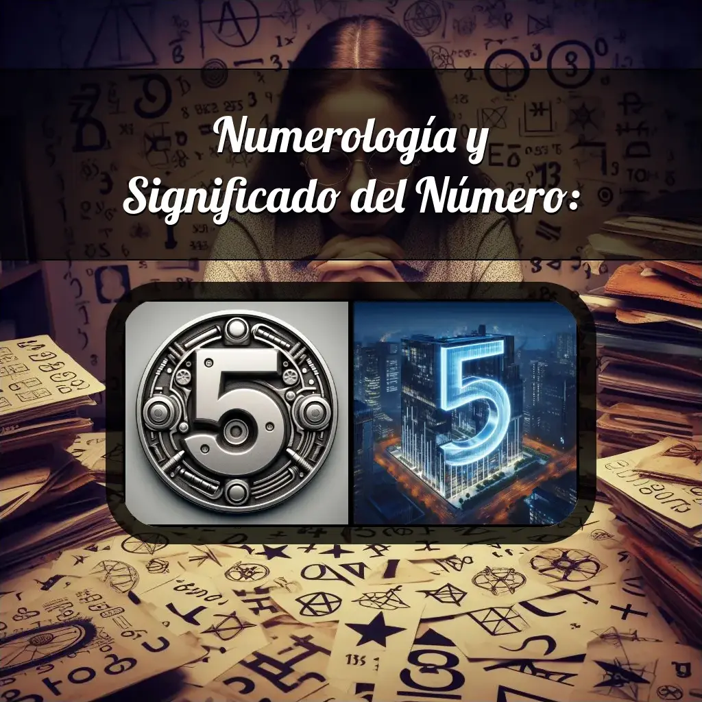 Una imágen que muestra el número 55 con los dos numeros que lo componen, la imagen muestra un fondo adecuado tras cada numero para reflejar mejor su significado.