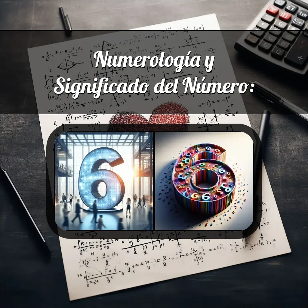 Una imágen que muestra el número 66 con los dos numeros que lo componen, la imagen muestra un fondo adecuado tras cada numero para reflejar mejor su significado.