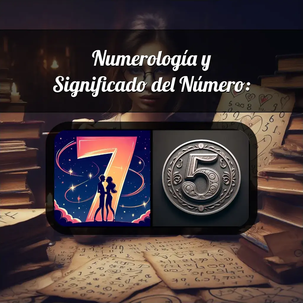 Una imágen que muestra el número 75 con los dos numeros que lo componen, la imagen muestra un fondo adecuado tras cada numero para reflejar mejor su significado.