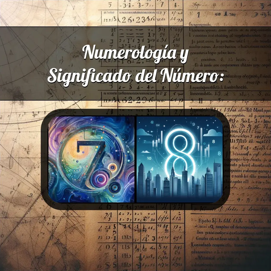 Una imágen que muestra el número 78 con los dos numeros que lo componen, la imagen muestra un fondo adecuado tras cada numero para reflejar mejor su significado.