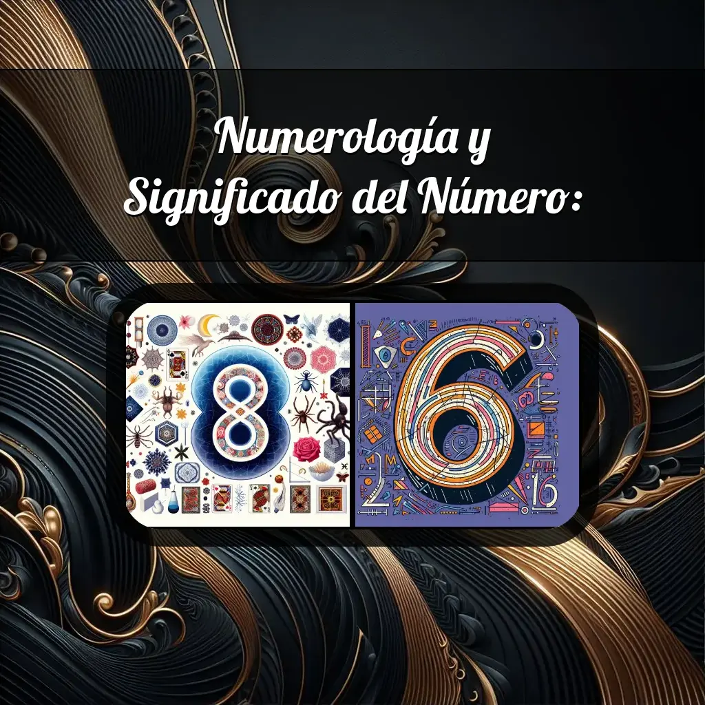 Una imágen que muestra el número 86 con los dos numeros que lo componen, la imagen muestra un fondo adecuado tras cada numero para reflejar mejor su significado.