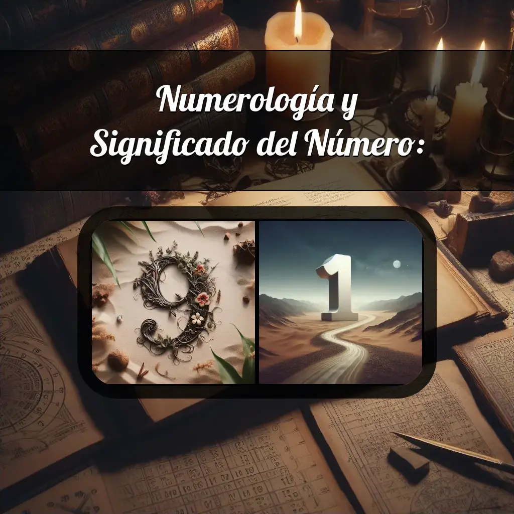 Una imágen que muestra el número 91 con los dos numeros que lo componen, la imagen muestra un fondo adecuado tras cada numero para reflejar mejor su significado.