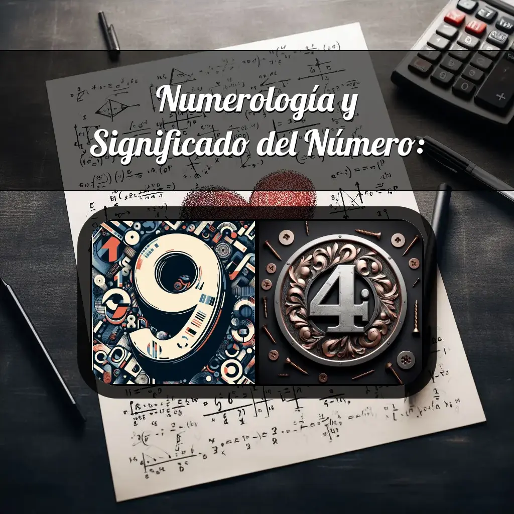 Una imágen que muestra el número 94 con los dos numeros que lo componen, la imagen muestra un fondo adecuado tras cada numero para reflejar mejor su significado.