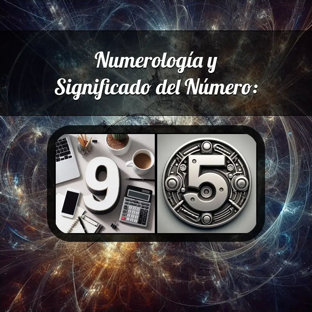 Una imágen que muestra el número 95 con los dos numeros que lo componen, la imagen muestra un fondo adecuado tras cada numero para reflejar mejor su significado.