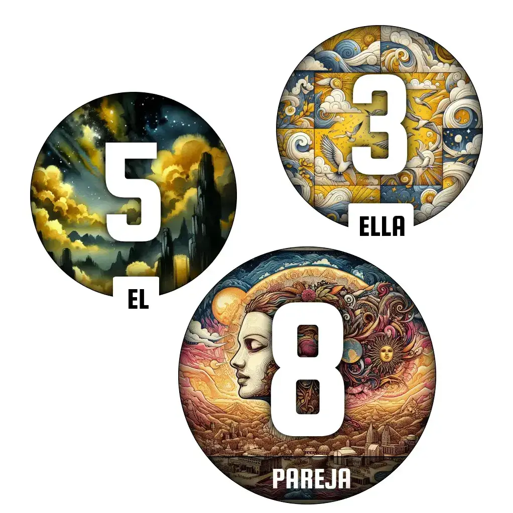 Camino de vida 8 en la pareja Cinco / tres